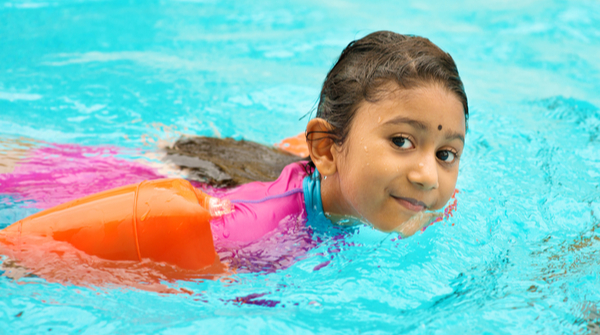 girl swimming