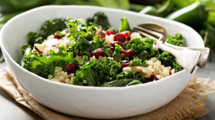 cranberry and cilantro quinoa salad