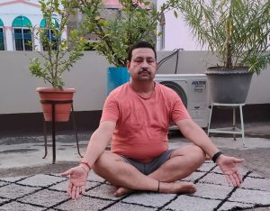 Rajiv Shankar doing Yoga