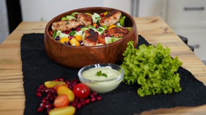 chicken kebab salad